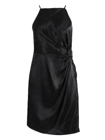 Shop Alexander Wang T Black Silk Apron Dress