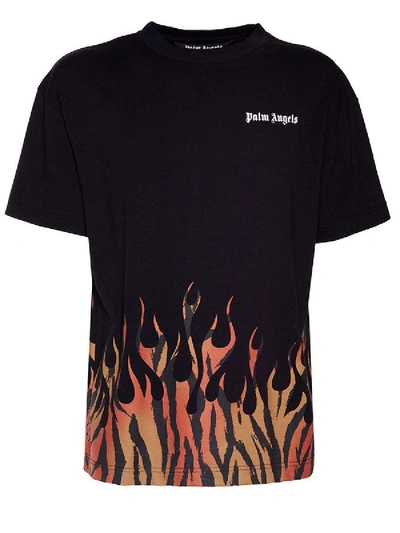 Shop Palm Angels Tiger Flames T-shirt