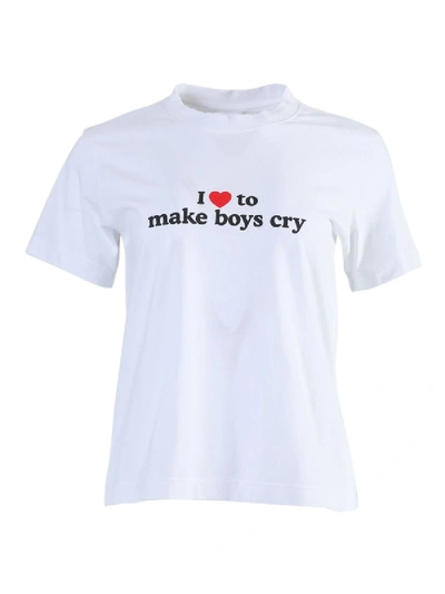 Shop Vetements I Make Boys Cry T-shirt In White