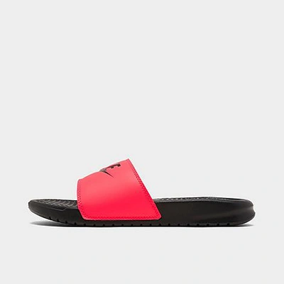 Shop Nike Women's Benassi Jdi Swoosh Slide Sandals In Black