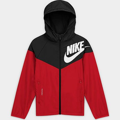 Nike Kids' Sportswear Windrunner Jacket Boy) In Black/university Red | ModeSens
