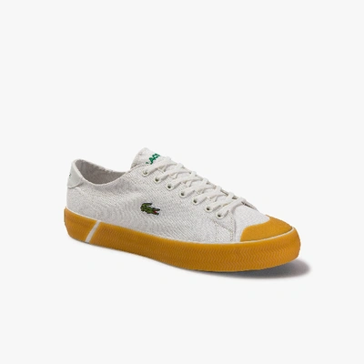 Shop Lacoste Men's Gripshot Textured Canvas And Synthetic Sneakers - 10 In White