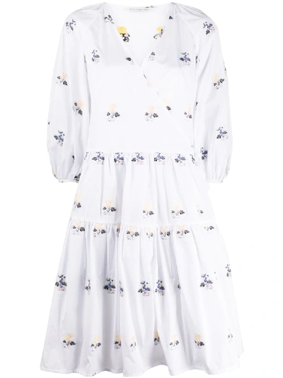 Shop Cecilie Bahnsen Mirabelle Floral-print Dress In White