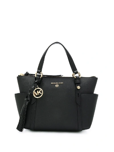 Shop Michael Michael Kors Zipped Tote Bag In Black