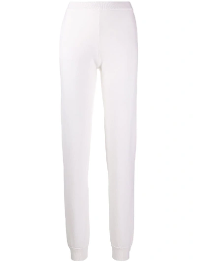 Shop Tom Ford Tapered-fit Knitted Trousers In Neutrals