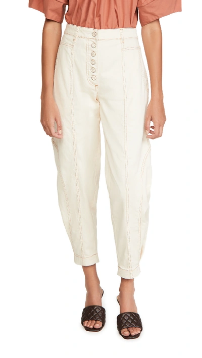 Shop Ulla Johnson Brodie Jeans In Cream