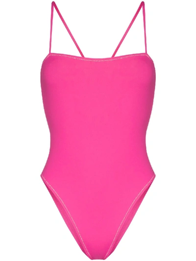 Shop Reina Olga Chloe Cutout Swimsuit In Pink