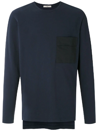 Shop Egrey Piquet Long Sleeves T-shirt In Blue