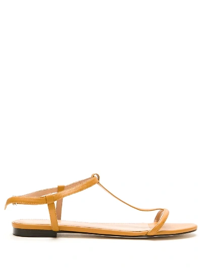 Shop Egrey Strappy Flat Sandals In Brown