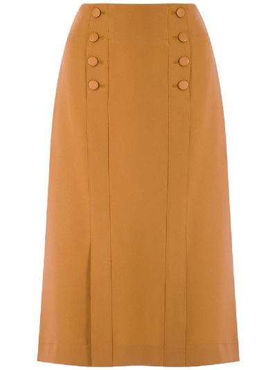 Shop Egrey Loulou A-line Skirt In Orange