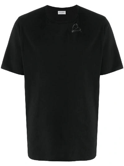 Shop Saint Laurent Illustrated Motif-print T-shirt In Black