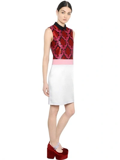 Shop Mary Katrantzou Damask Lurex Jacquard & Satin Dress, Multicolor