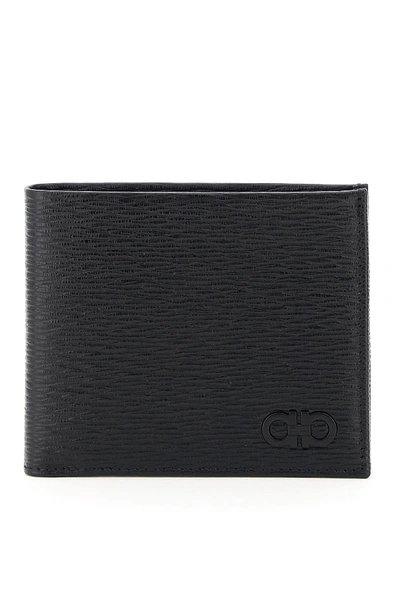 Shop Ferragamo Gancini Revival Bifold Wallet In Nero (black)