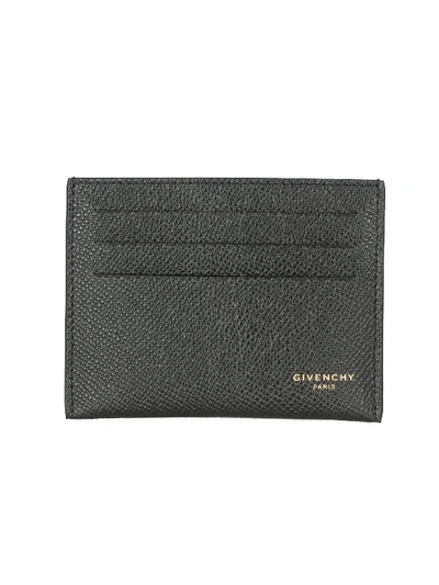 Shop Givenchy Carryover Leather Card Holder In Black