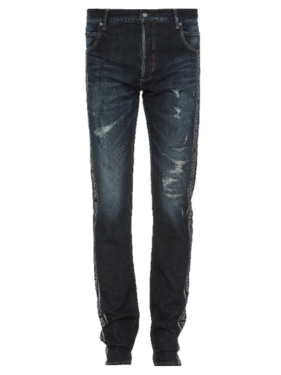 Shop Balmain Jeans Slim Fit In Dark Indigo