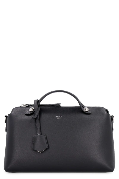 Shop Fendi By The Way Leather Handbag In Black