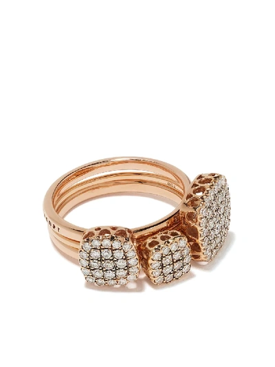 Shop Selim Mouzannar 18kt Rose Gold Diamond Ring Set