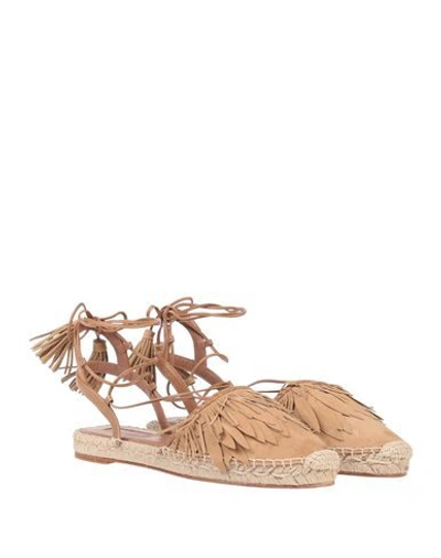 Shop Aquazzura Espadrilles In Camel