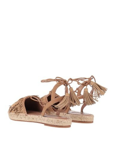 Shop Aquazzura Espadrilles In Camel