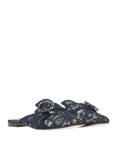 Shop Dolce & Gabbana Woman Mules & Clogs Midnight Blue Size 4 Textile Fibers