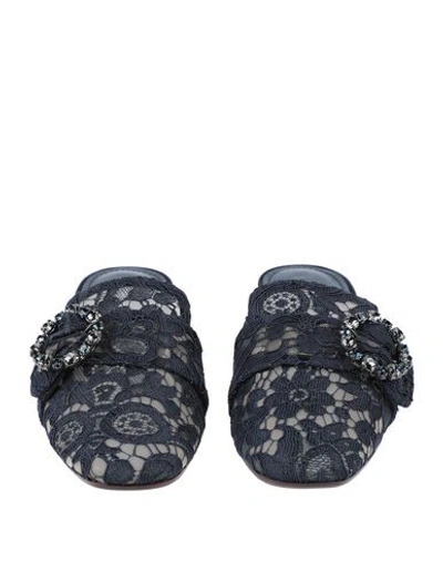 Shop Dolce & Gabbana Woman Mules & Clogs Midnight Blue Size 4 Textile Fibers