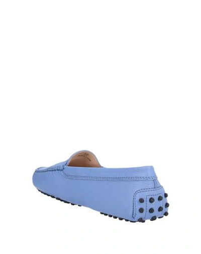 Tod's Loafers In Sky Blue