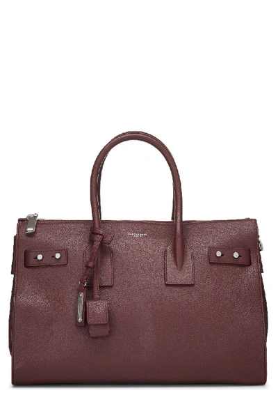 Pre-owned Ysl Burgundy Leather Sac De Jour Small