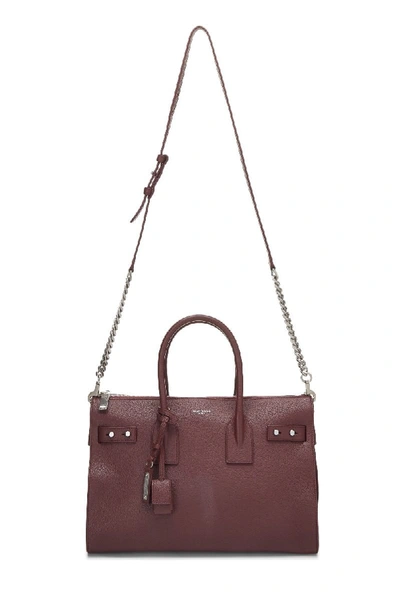 Pre-owned Ysl Burgundy Leather Sac De Jour Small