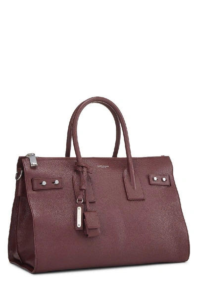 Pre-owned Ysl Burgundy Leather Sac De Jour Small