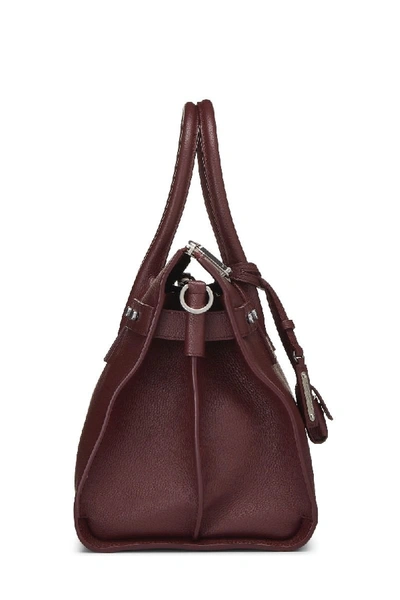 Pre-owned Ysl Burgundy Leather Sac De Jour Small