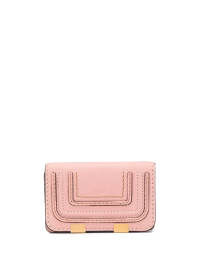 Shop Chloé Marcie Business Card Holder In Pink