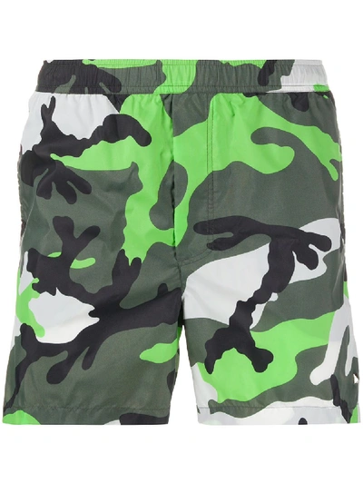 Shop Valentino Camouflage Swimshorts