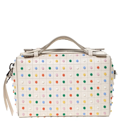 Pre-owned Tod's Cream Leather Multicolored Studs Gommino Bag