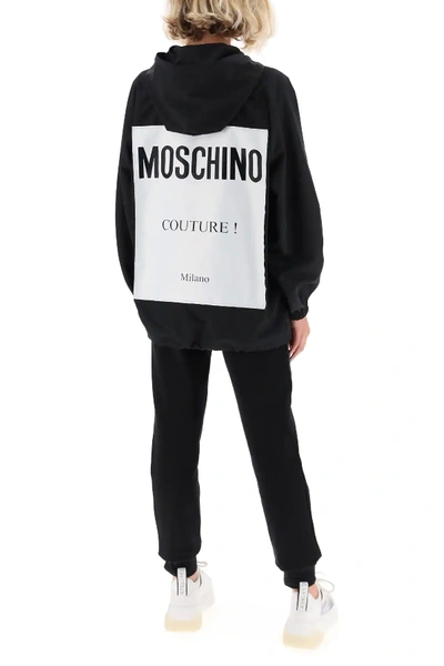 Shop Moschino Couture Milano Anorak In Black