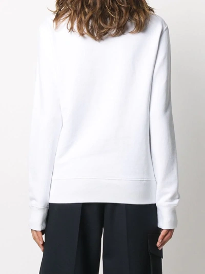 Shop Golden Goose Dreamers Club Crew Neck Sweatshirt In White