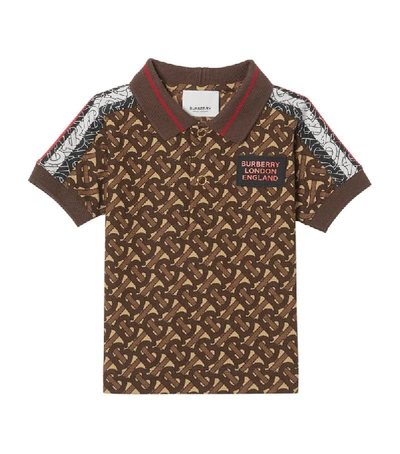 Shop Burberry Kids Tb Monogram Polo Shirt (6-24 Months)