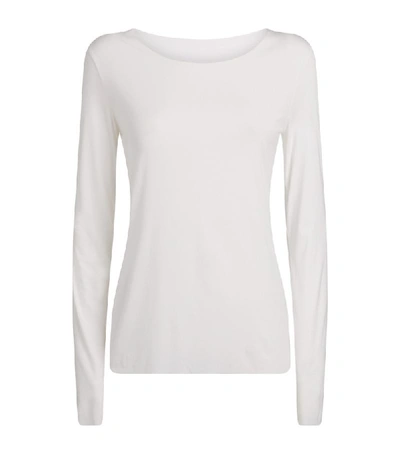 Shop Wolford Aurora Pure Long-sleeved T-shirt In White