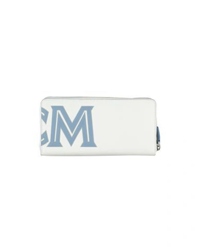 Shop Mcm Wallets In Slate Blue