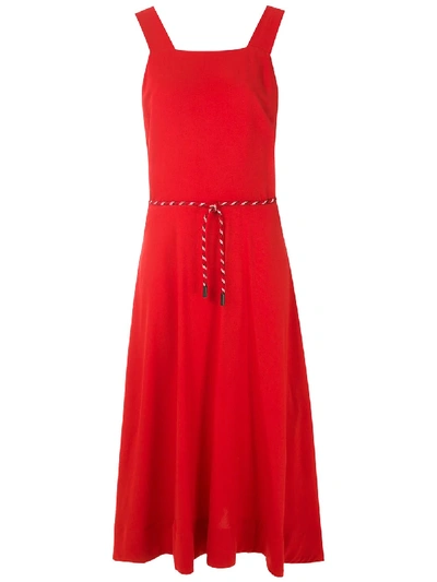 Shop Osklen Plain Midi Dress In Red