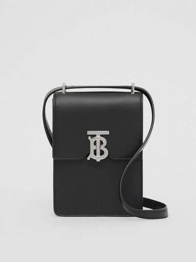 Shop Burberry Leather Rob In Black
