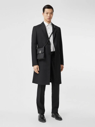 Shop Burberry Leather Rob In Black