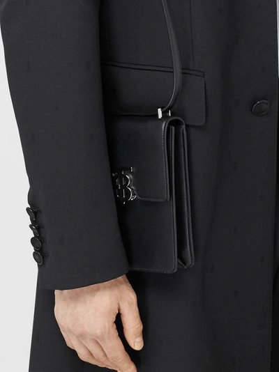 Shop Burberry Leather Rob In Black