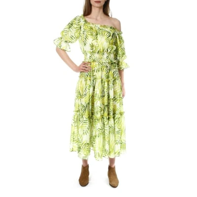 Aggi By Halewski Dress Taja White-lime In White-lime