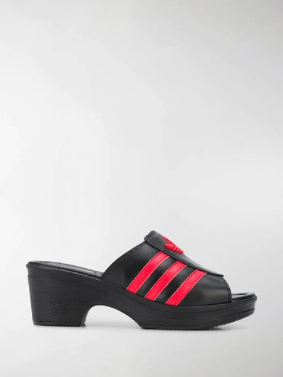 Shop Adidas X Lotta Volkova Trefoil 70 Slip-on Sandals In Black