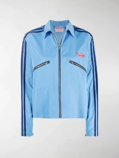 Shop Adidas X Lotta Volkova Zipped Shirt In Blue