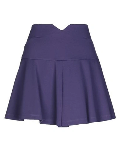 Shop Patrizia Pepe Mini Skirts In Purple