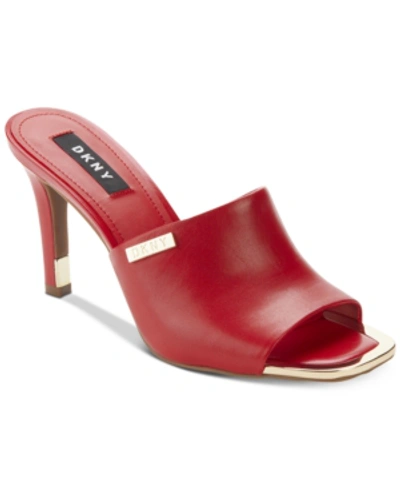 Shop Dkny Bronx Dress Sandals, Created For Macy's In Red