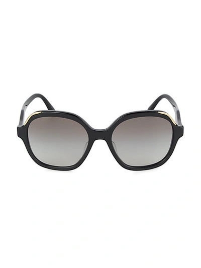 Shop Prada 54mm Round Sunglasses In Black