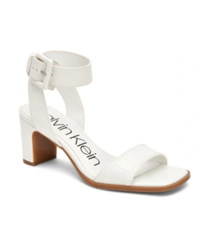 Shop Calvin Klein Women's Damita Sandal Women's Shoes In White