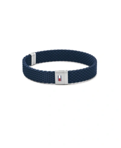 Shop Tommy Hilfiger Men's Silicone Bracelet In Blue